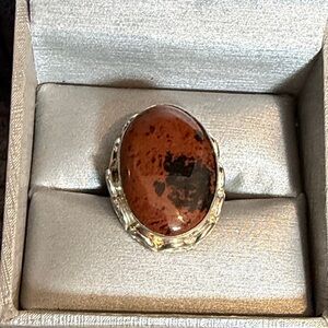 NWOT 925 Sterling Silver Mahogany Obsidian Gemstone
